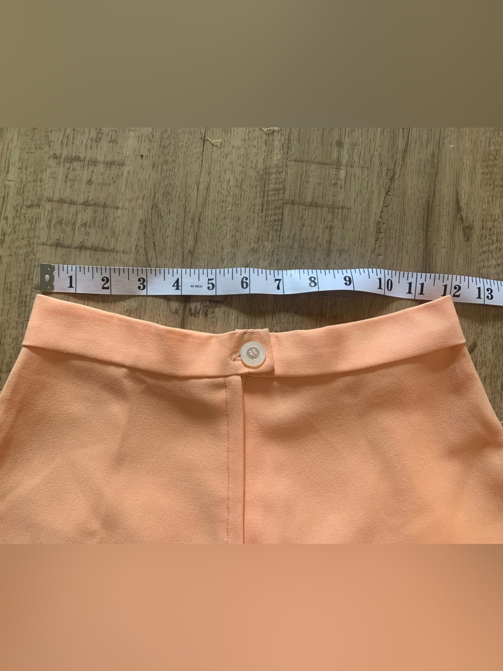 Vintage, handmade Light Peach High-waisted Wide-leg Short - Picture 3 of 6